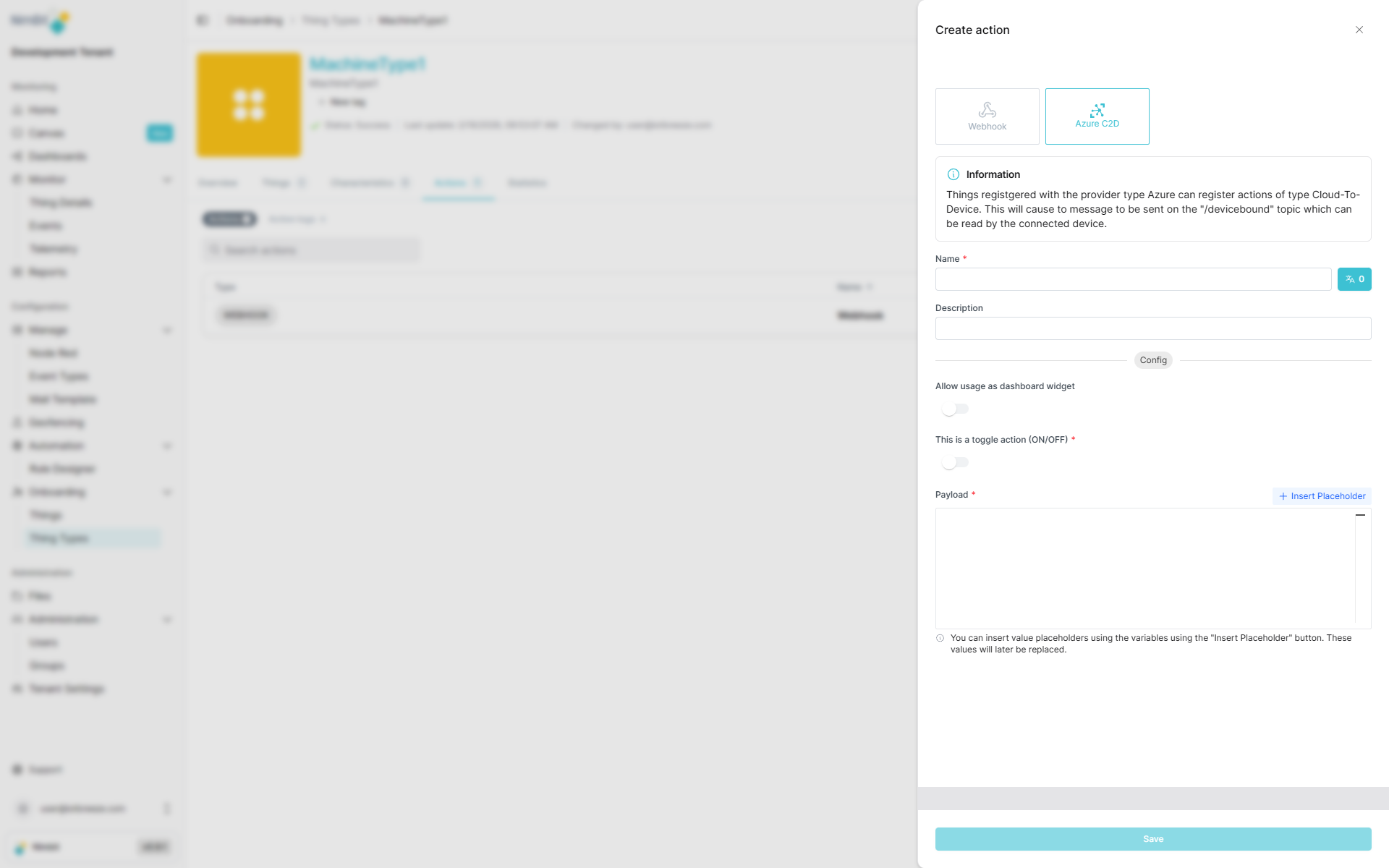 Azure C2D Configuration