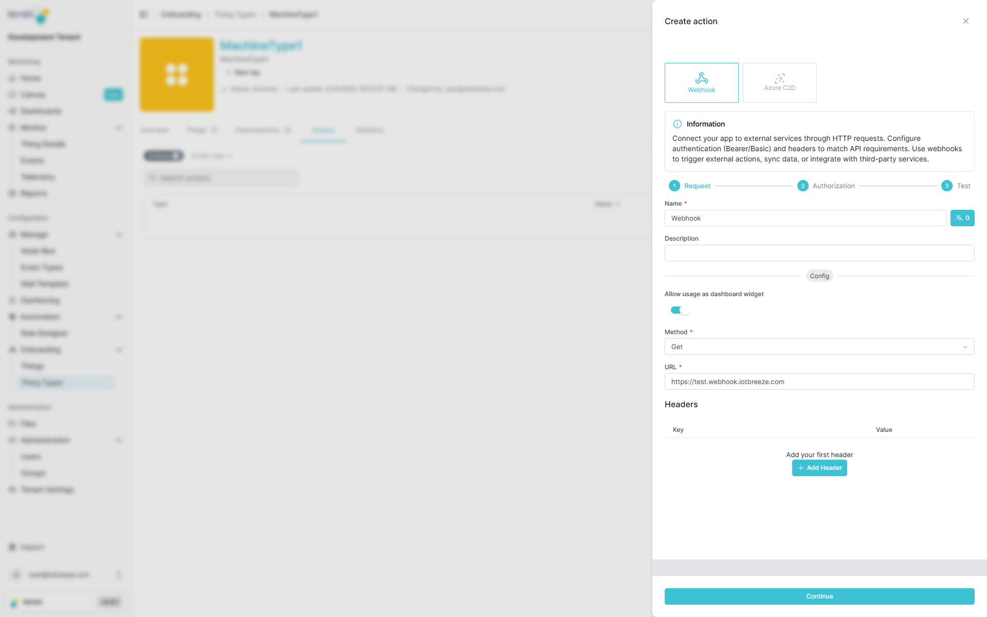 Webhook GET Configuration