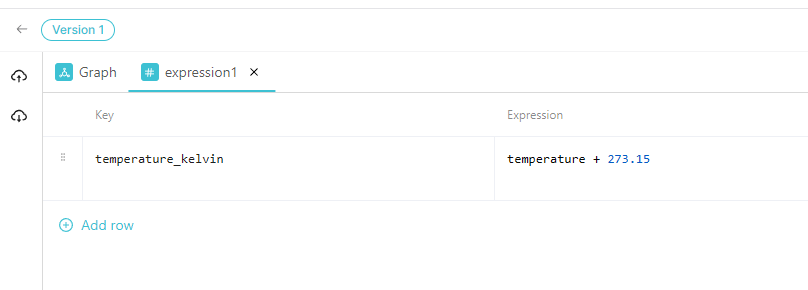 Expression editor with a key-expression pair